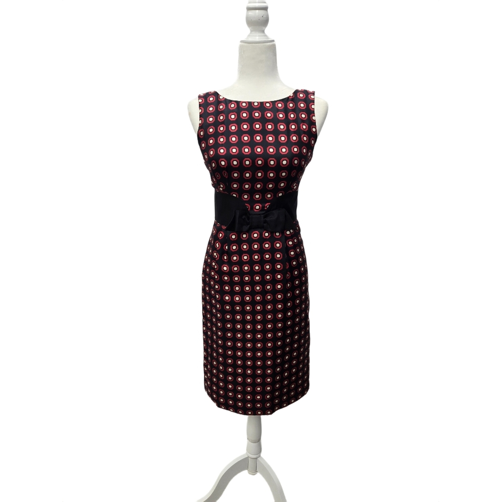 Vintage Milly of New York Silk Circle Polka Dot Sheath Dress